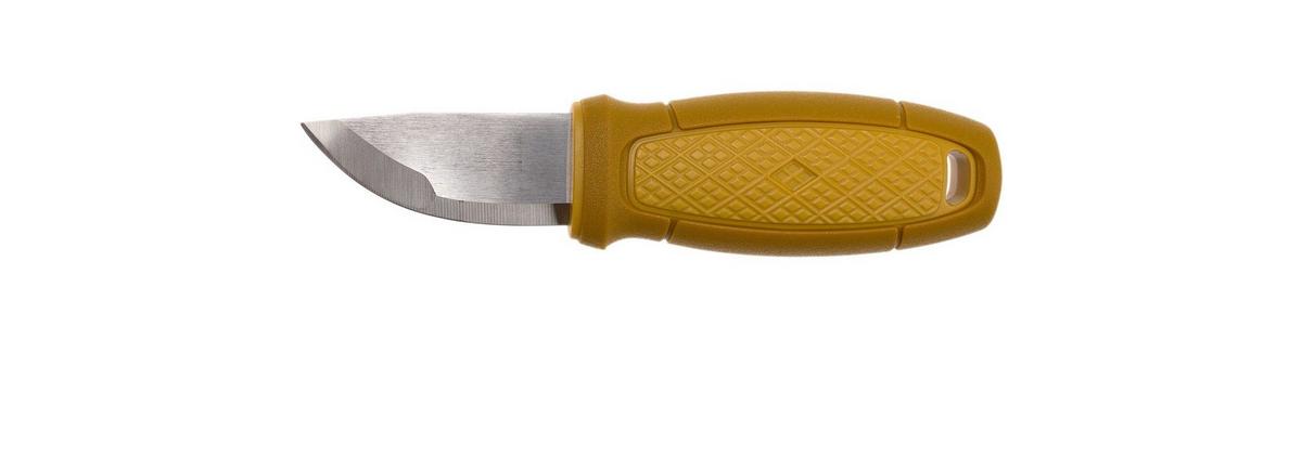 Mora Eldris Yellow 12632 necker with luxury sheath and firesteel